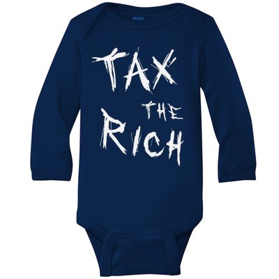 Tax The Rich AOC Quote Baby Long Sleeve Bodysuit