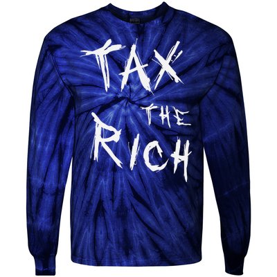 Tax The Rich AOC Quote Tie-Dye Long Sleeve Shirt