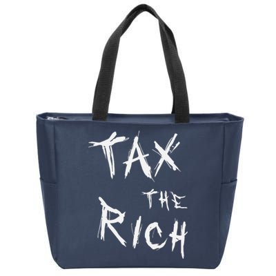 Tax The Rich AOC Quote Zip Tote Bag