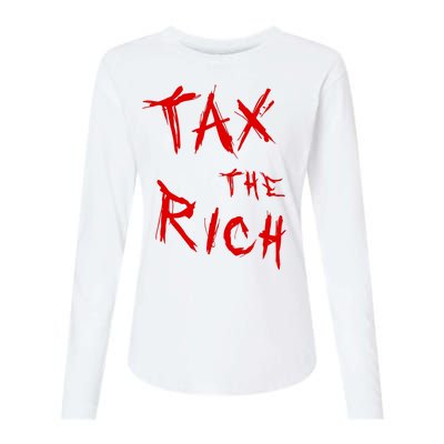 Tax The Rich AOC Quote Womens Cotton Relaxed Long Sleeve T-Shirt