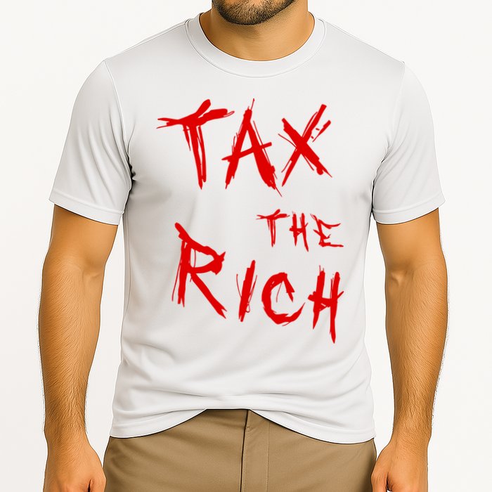 Tax The Rich AOC Quote Cooling Performance Crew T-Shirt