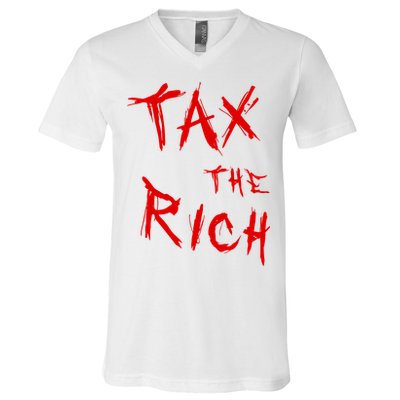 Tax The Rich AOC Quote V-Neck T-Shirt