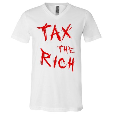 Tax The Rich AOC Quote V-Neck T-Shirt