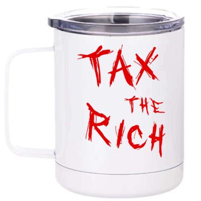 Tax The Rich AOC Quote 12 oz Stainless Steel Tumbler Cup