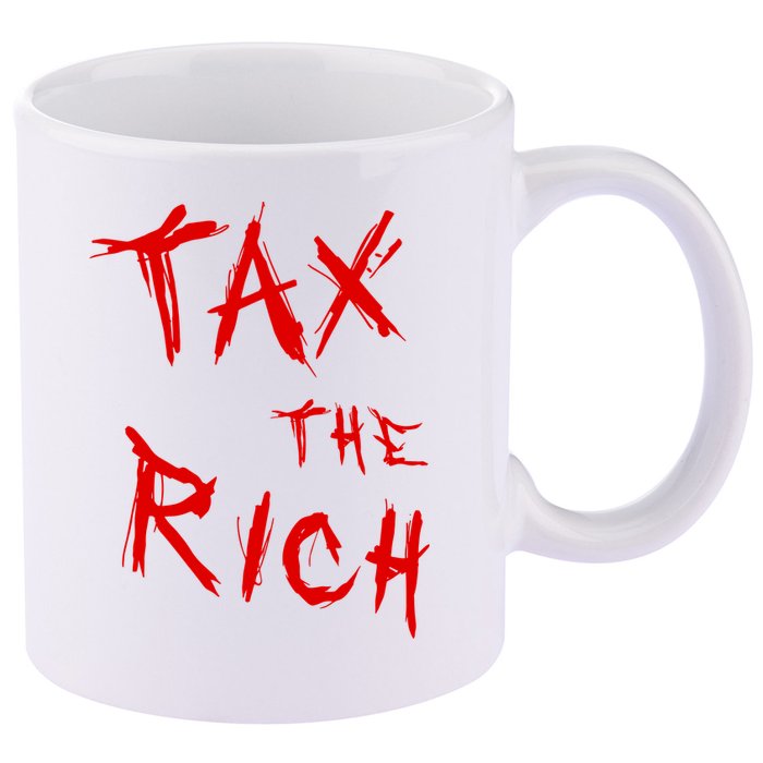 Tax The Rich AOC Quote 11oz C Handle Ceramic Mug