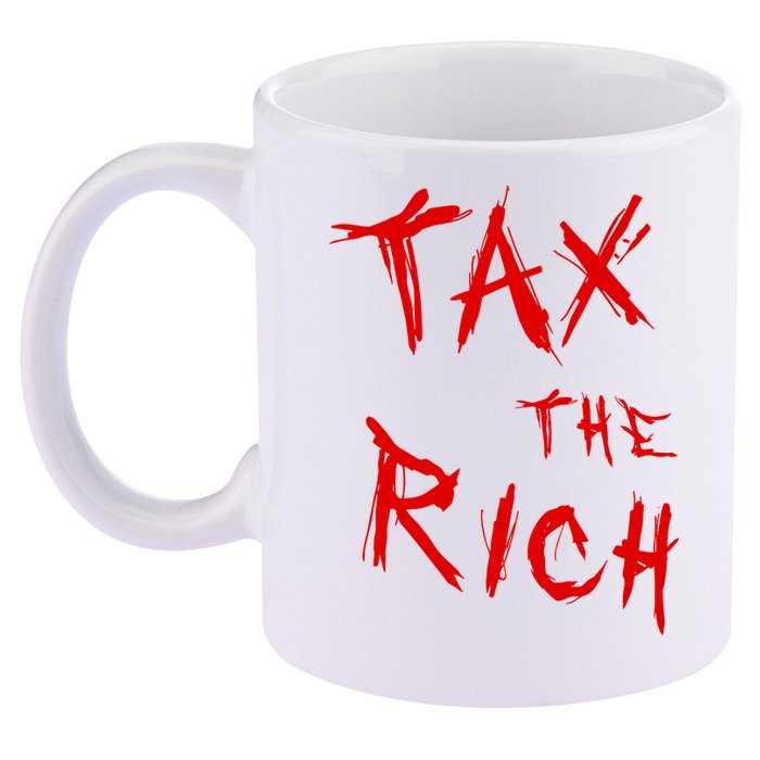 Tax The Rich AOC Quote 11oz C Handle Ceramic Mug