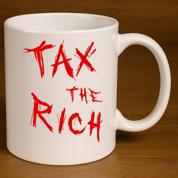 Tax The Rich AOC Quote 11oz C Handle Ceramic Mug