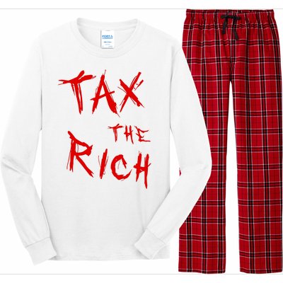 Tax The Rich AOC Quote Long Sleeve Pajama Set