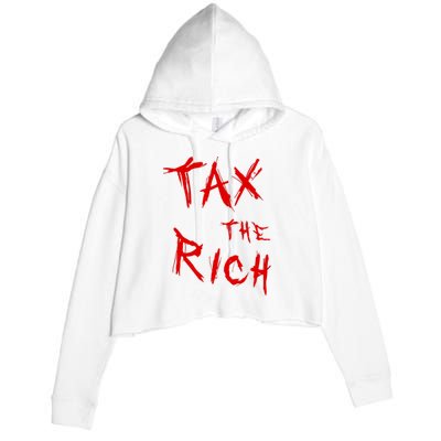 Tax The Rich AOC Quote Crop Fleece Hoodie