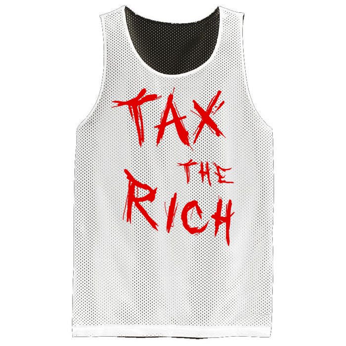 Tax The Rich AOC Quote Mesh Reversible Basketball Jersey Tank