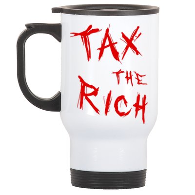 Tax The Rich AOC Quote Stainless Steel Travel Mug