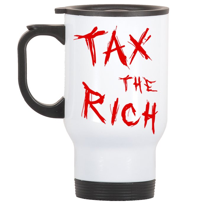 Tax The Rich AOC Quote Stainless Steel Travel Mug