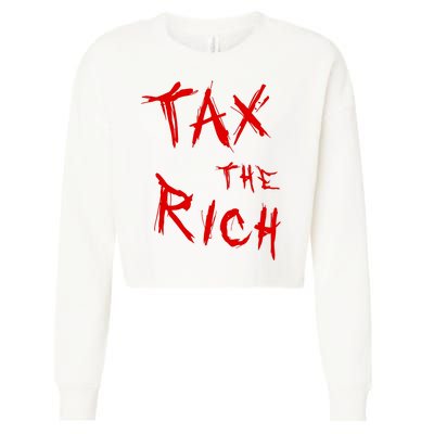 Tax The Rich AOC Quote Cropped Pullover Crew