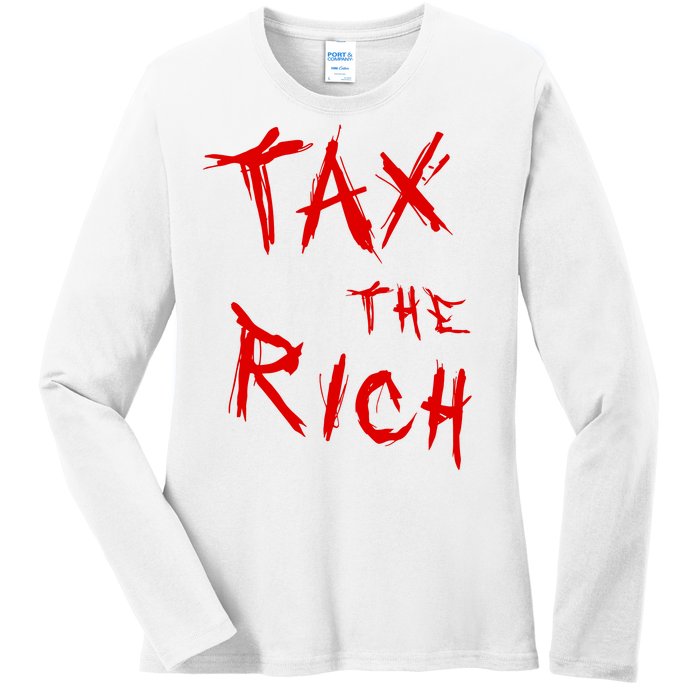 Tax The Rich AOC Quote Ladies Long Sleeve Shirt