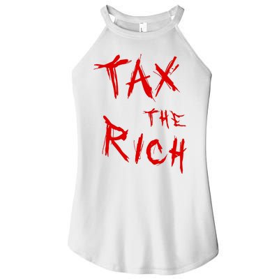 Tax The Rich AOC Quote Women's Perfect Tri Rocker Tank