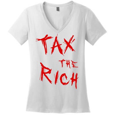 Tax The Rich AOC Quote Women's V-Neck T-Shirt