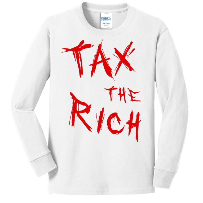 Tax The Rich AOC Quote Kids Long Sleeve Shirt