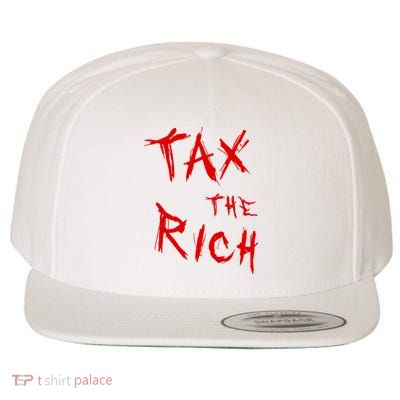 Tax The Rich AOC Quote Wool Snapback Cap