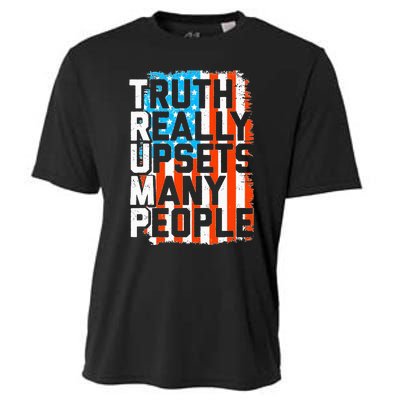 Trump Truth Really Upsets Many People US Flag Funny Cooling Performance Crew T-Shirt