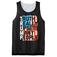 Trump Truth Really Upsets Many People US Flag Funny Mesh Reversible Basketball Jersey Tank