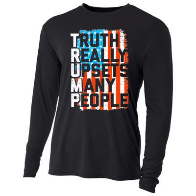 Trump Truth Really Upsets Many People US Flag Funny Cooling Performance Long Sleeve Crew