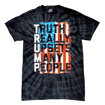 Trump Truth Really Upsets Many People US Flag Funny Tie-Dye T-Shirt