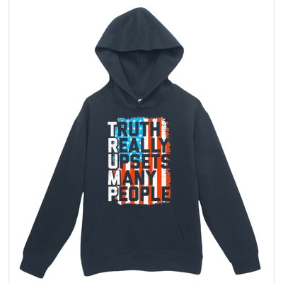 Trump Truth Really Upsets Many People US Flag Funny Urban Pullover Hoodie