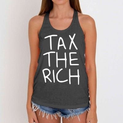 Tax The Rich Women's Knotted Racerback Tank