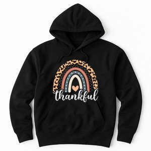 Thankful Thanksgiving Rainbow Leopard Hoodie