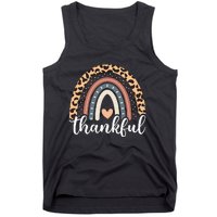 Thankful Thanksgiving Rainbow Leopard Tank Top