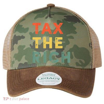 Taxing The Rich Fair Taxation AntiCapitalist Tax The Rich Legacy Tie Dye Trucker Hat