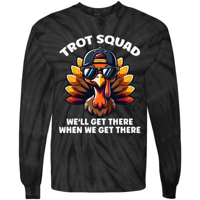 Thanksgiving Turkey Running Outfit Gear Costume Turkey Trot Tie-Dye Long Sleeve Shirt