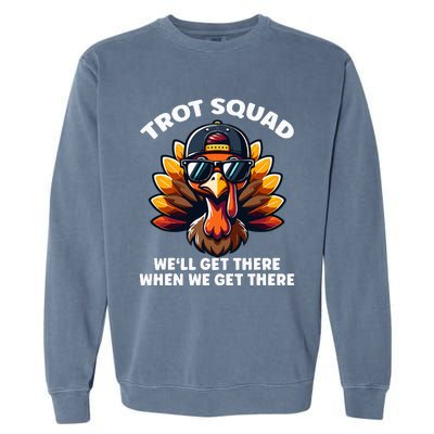 Thanksgiving Turkey Running Outfit Gear Costume Turkey Trot Garment-Dyed Sweatshirt