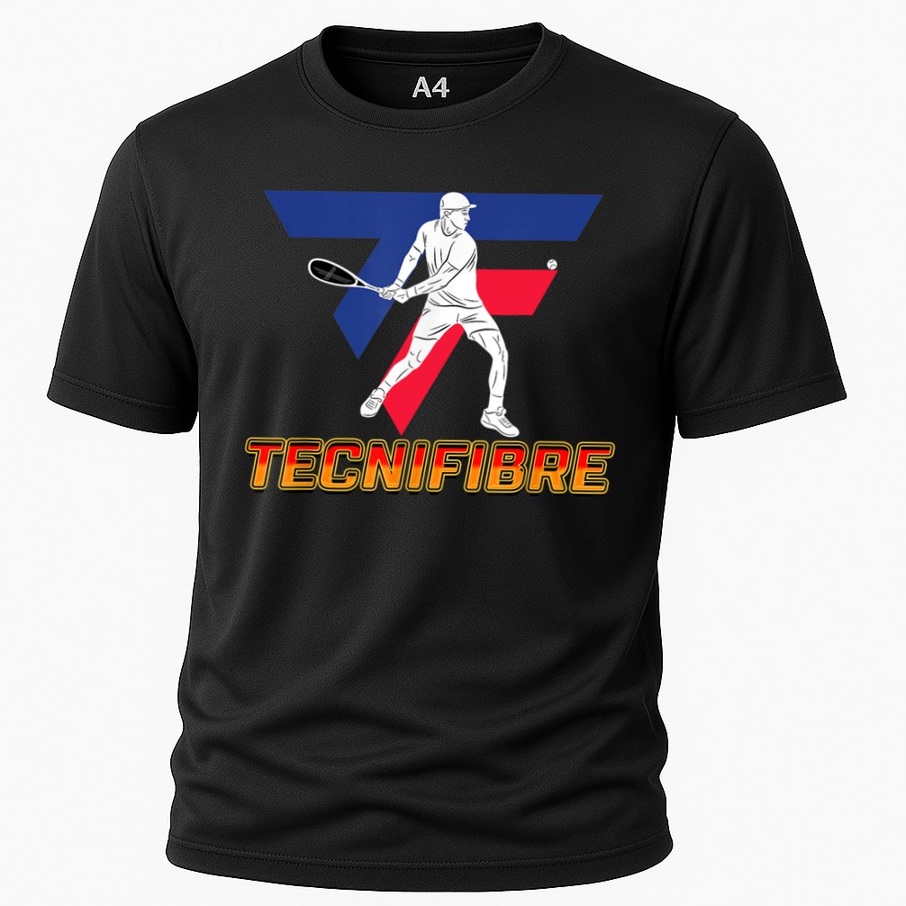Tecnifibre Tenis Retro Vintage Cooling Performance Crew T-Shirt