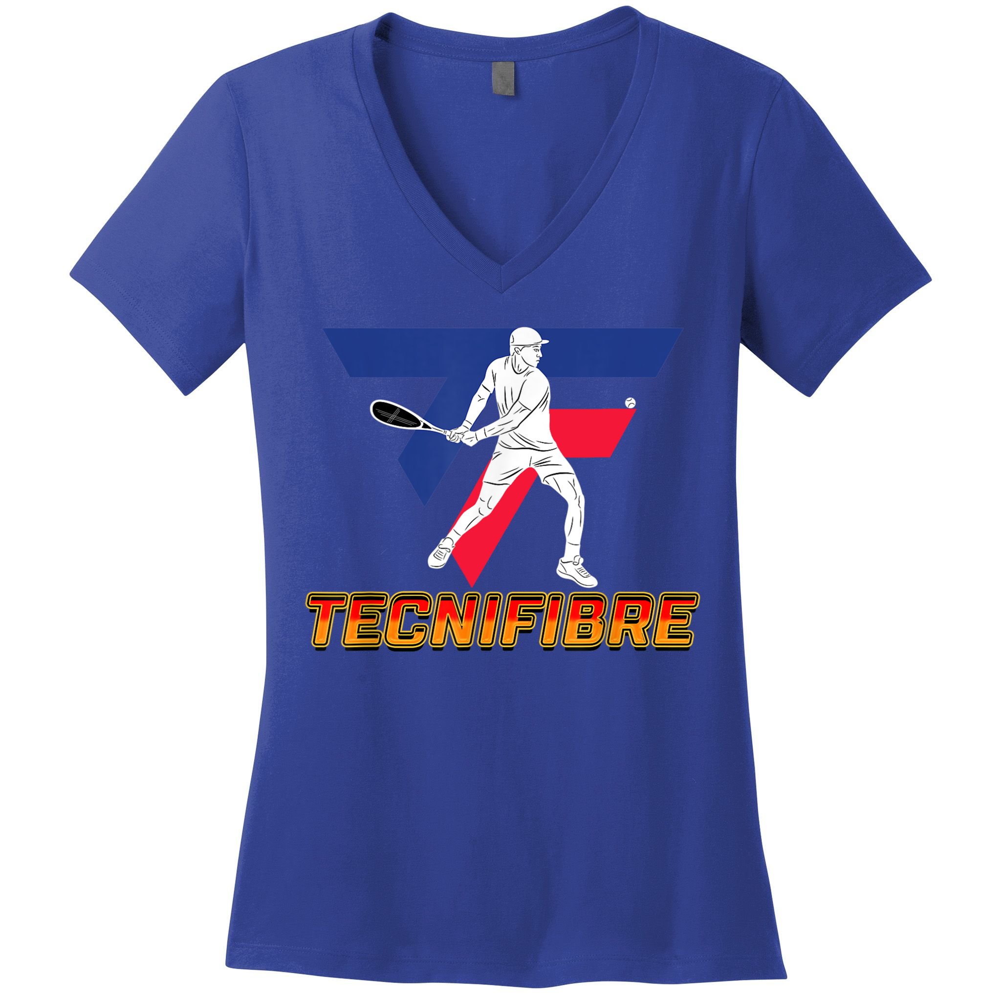 Tecnifibre Tenis Retro Vintage Women's V-Neck T-Shirt