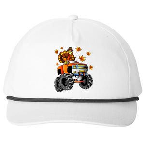 Thanksgiving Turkey Riding Monster Truck Boy Snapback Five-Panel Rope Hat