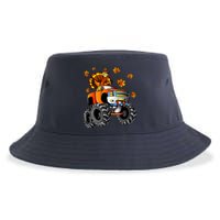 Thanksgiving Turkey Riding Monster Truck Boy Sustainable Bucket Hat