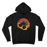 Thanksgiving Turkey Riding Monster Truck Sunset Turkey Hoodie