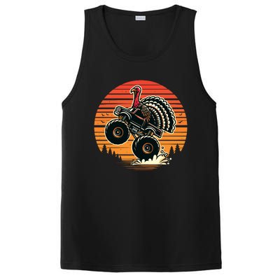 Thanksgiving Turkey Riding Monster Truck Sunset Turkey PosiCharge Competitor Tank