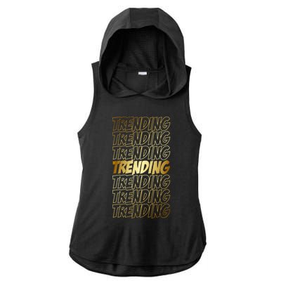 Trending Ladies PosiCharge Tri-Blend Wicking Draft Hoodie Tank