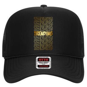 Trending High Crown Mesh Back Trucker Hat