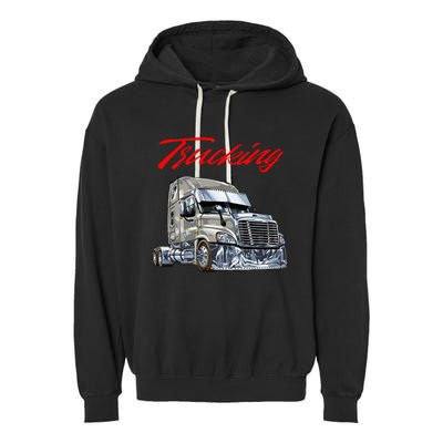 Trucking Garment-Dyed Fleece Hoodie