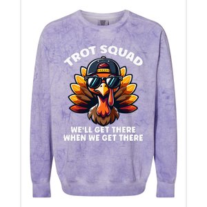 Thanksgiving Turkey Running Gear Turkey Trot Colorblast Crewneck Sweatshirt