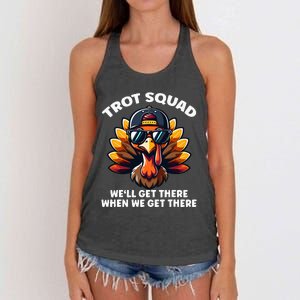 Thanksgiving Turkey Running Gear Turkey Trot Women's Knotted Racerback Tank