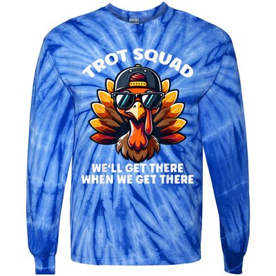 Thanksgiving Turkey Running Outfit Gear Costume Turkey Trot Tie-Dye Long Sleeve Shirt