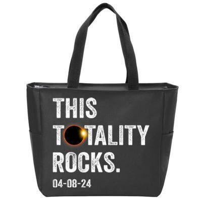 This Totality Rocks Funny Total Solar Eclipse April 8 2024 Zip Tote Bag