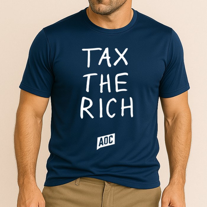 Tax The Rich AOC Cooling Performance Crew T-Shirt