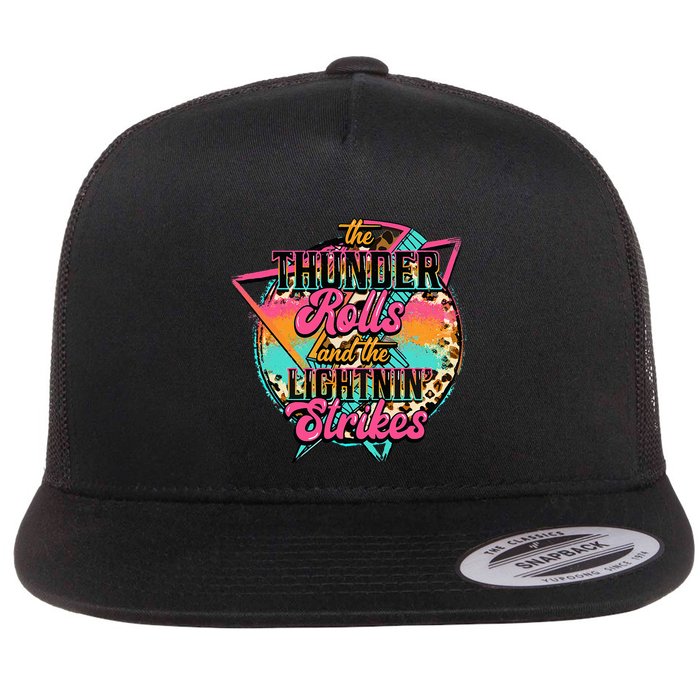 The Thunder Rolls And The Lightnin Beats Flash Flat Bill Trucker Hat