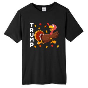 Thanksgiving Turkey Running Funny Antitrump 2024 Sarcastic Gift Tall Fusion ChromaSoft Performance T-Shirt