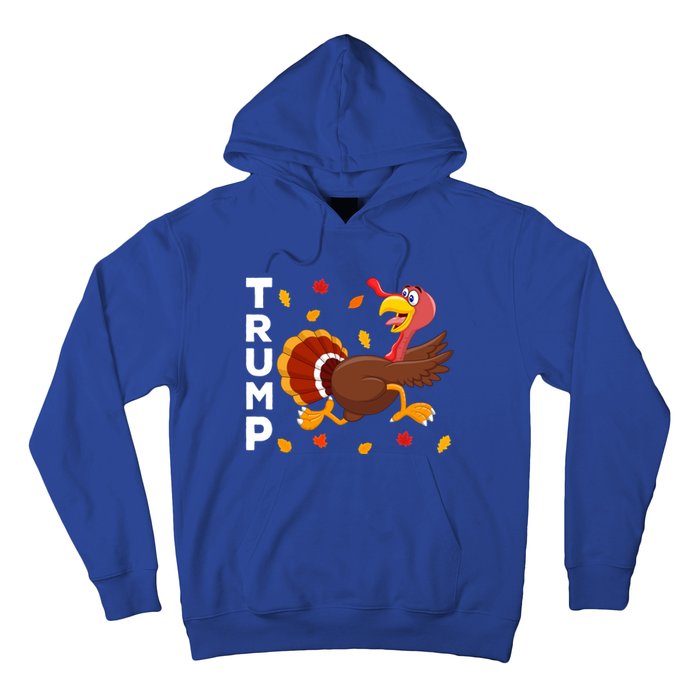 Thanksgiving Turkey Running Funny Antitrump 2024 Sarcastic Gift Hoodie